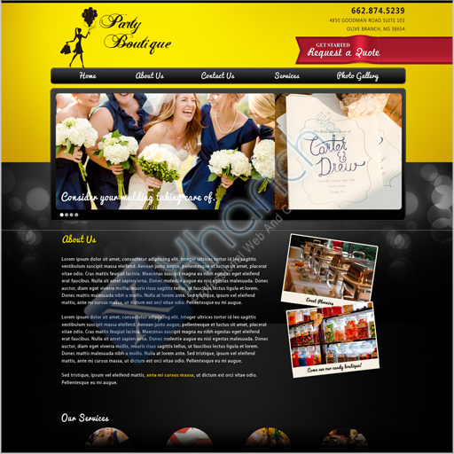PSD To HTML / CSS - Party Boutique - Inner