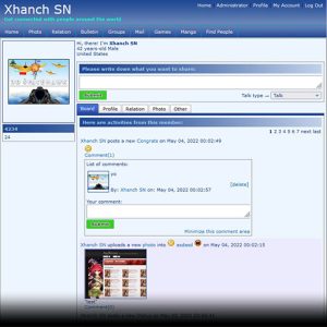 XHanch Social Network - Member Dashboard